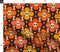 Floral Skulls Pink Orange Yellow Flowers Abstract Geometric Autumn Custom Printed Fabric by Spoonflower Various Fabrics by the Yard or Fat Quarter